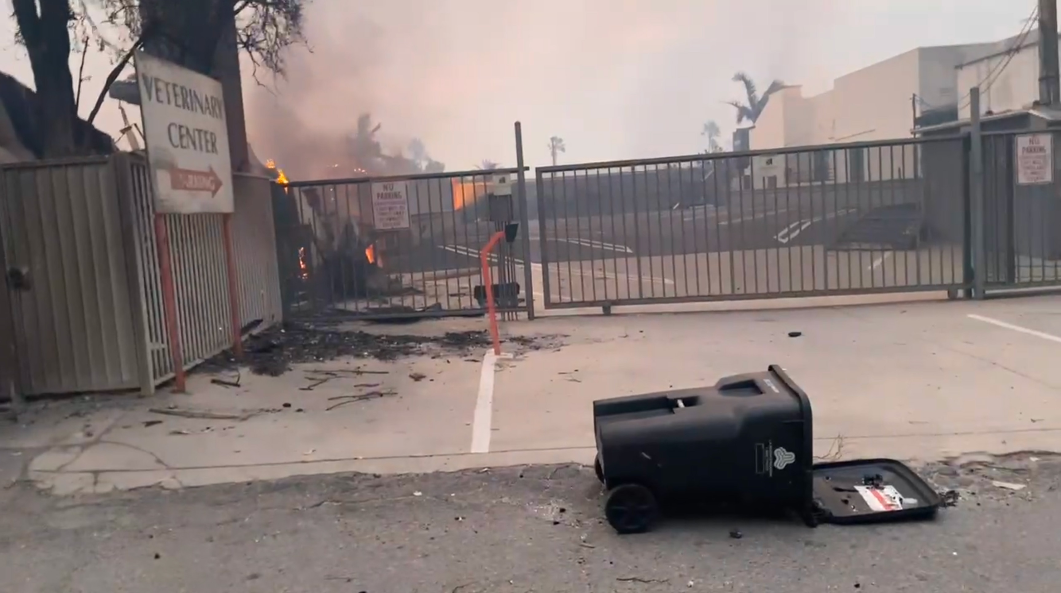 Trash bins emptied during the Palisades Fire